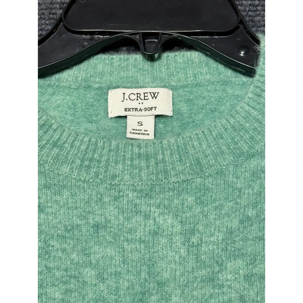 J.Crew Sweater Women S Mint Green Excellent Extra-Soft Crewneck Wool Blend